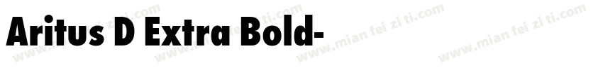 Aritus D Extra Bold字体转换